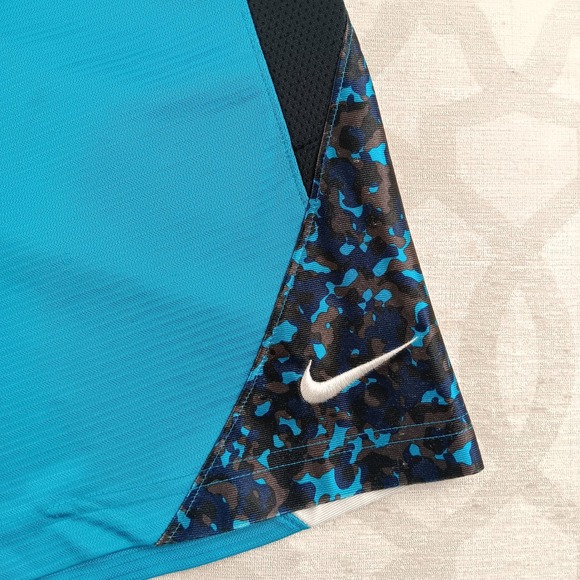 Nike Basketball Shorts Teal Black White Mens Size L Athletic Gym Workout - Picture 7 of 9